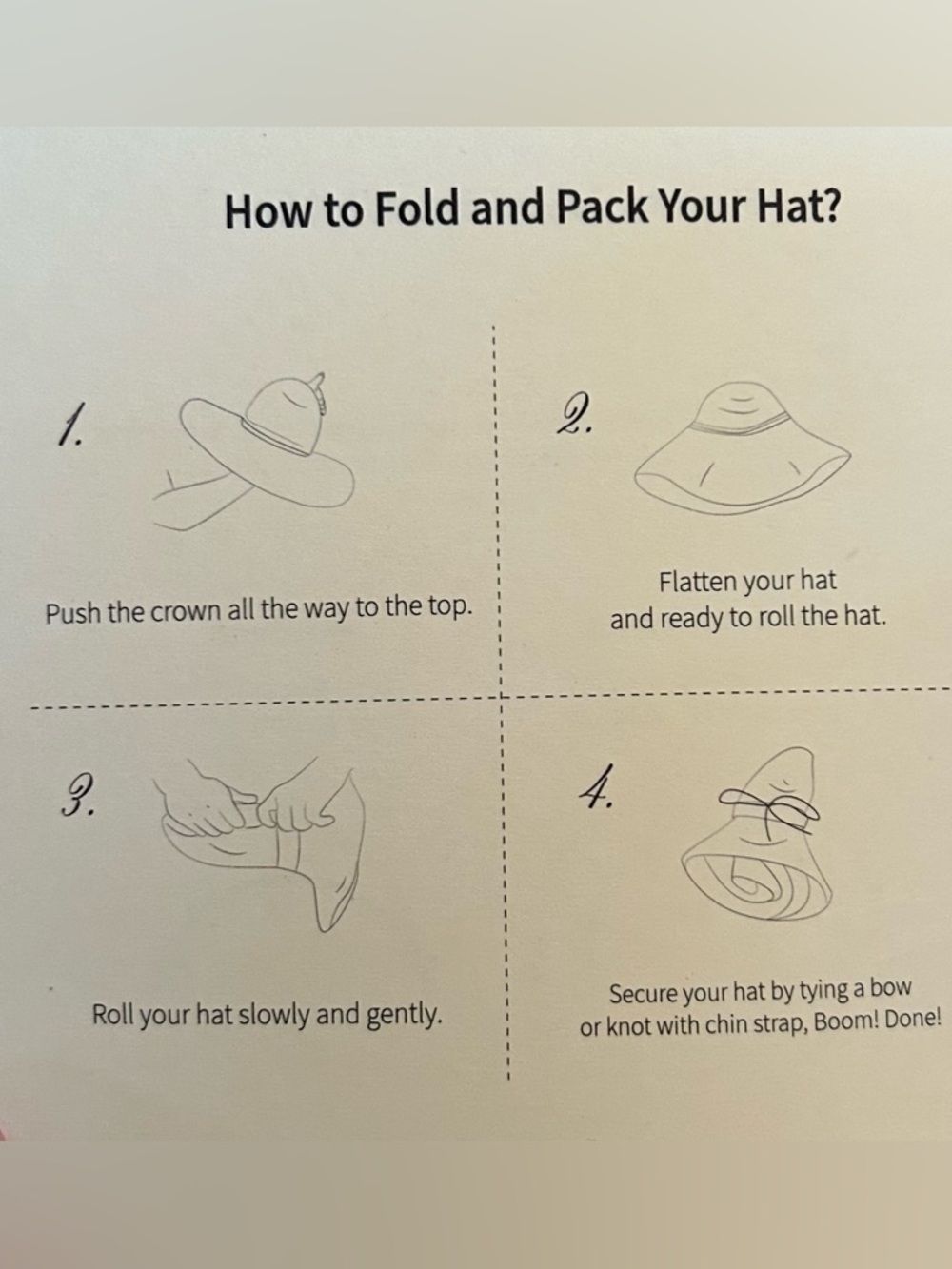 Women’s Furtalk Wide Brim Foldable Sun Straw Khaki Hat Adjustable L Large UPF - Picture 10 of 12